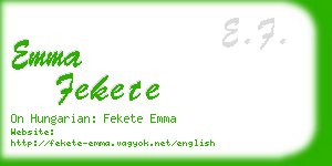 emma fekete business card